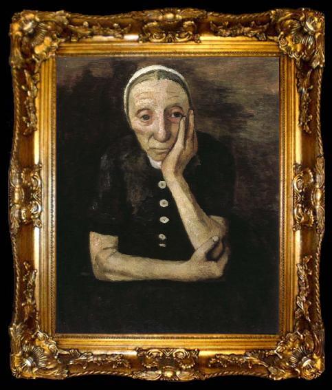 framed  Paula Modersohn-Becker the old farmer, ta009-2